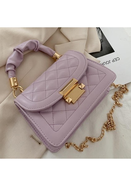 Kadınlar Için Moda Zinciri El Çantası, Küçük Taze Çanta, Şık Pu Omuz Messenger Çantası (Yurt Dışından)
