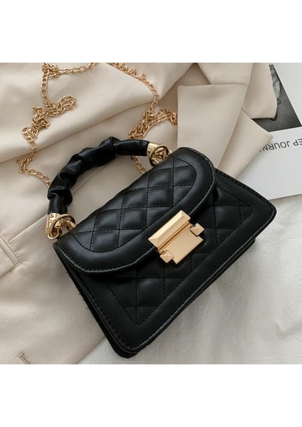 Kadınlar Için Moda Zinciri El Çantası, Küçük Taze Çanta, Şık Pu Omuz Messenger Çantası (Yurt Dışından) modelleri