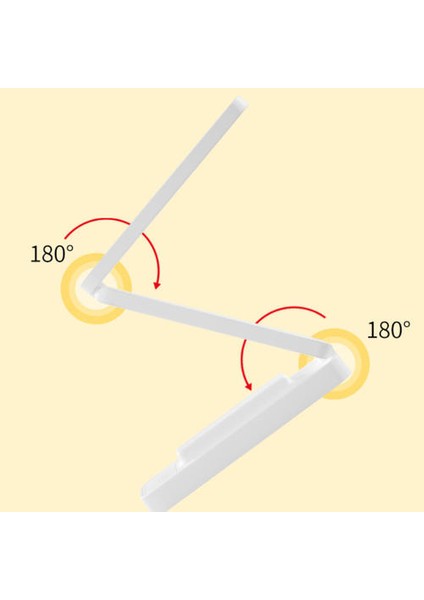 Masa Lambası Öğrenci Yurt Çalışması Masa Lambası, Çift Kullanımlı Flip Kapak Katlanır Göz Koruma Başucu Okuma Lambası (Yurt Dışından)