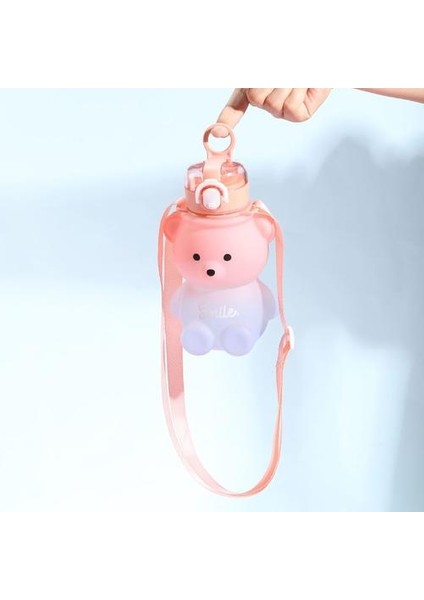 800ML Bear Gradyent Sevimli Su Kupası, Yüksek Değerli Kızlar Su Kupası, Çocuk Taşınabilir Saman Kupası Su Şişesi (Yurt Dışından) fiyatları