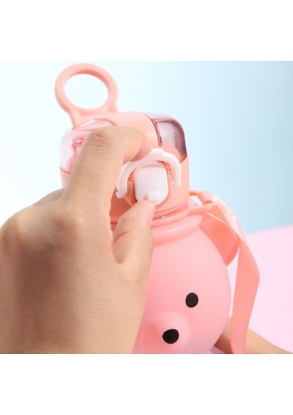 800ML Bear Gradyent Sevimli Su Kupası, Yüksek Değerli Kızlar Su Kupası, Çocuk Taşınabilir Saman Kupası Su Şişesi (Yurt Dışından) fırsatları