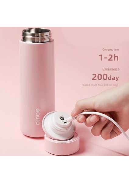 400ML Business Smart Thermos Cup, 316 Paslanmaz Çelik Kablosuz Şarj Kupası Taşınabilir Akıllı Kupa (Yurt Dışından)