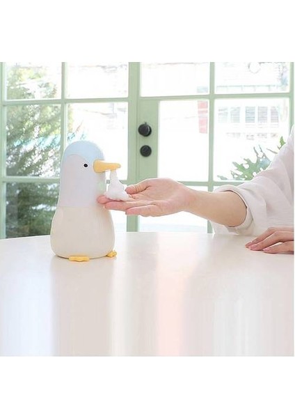 Penguen Kabarcık Cep Telefonu Çamaşır Makinesi, Otomatik Indüksiyon Köpük El Dezenfektan Makinesi, Akıllı Ev Çocukları Karikatür Sabunu Dağıtıcı (Yurt Dışından)
