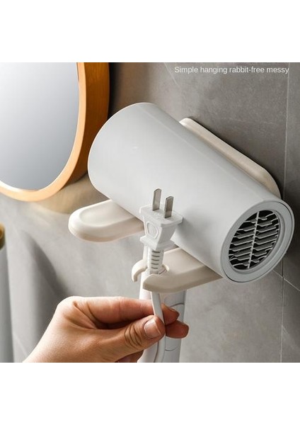 Hafif Lüks Banyo Saç Kurutma Makinesi Rafı, Saç Kurutucu Duvar Braketi, Saç Kurutma Makinesi Depolama Rafı (Yurt Dışından)