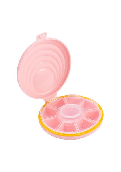 Kapalı Neme Dayanıklı Hap Kutusu, Taşınabilir Mini Hap Kutusu, Kontrastlı Renk Büyük Kapasiteli Taşınabilir Hap Alt Paketleme Saklama Kutusu (Yurt Dışından)