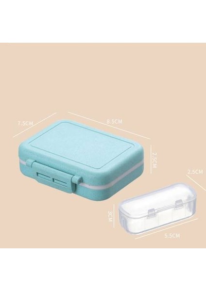 4 Pcs Taşınabilir Mini 3-Bölümlü Küçük Hap Kutusu, Mühürlü Çok Fonksiyonlu Alt Alt Alt Hap Kutusu, Depolama Kutusu (Yurt Dışından)