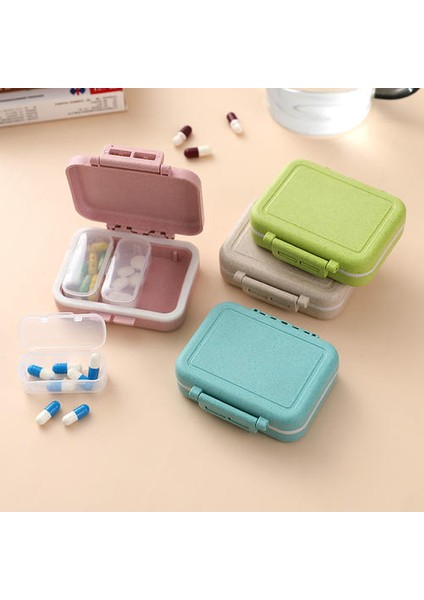 4 Pcs Taşınabilir Mini 3-Bölümlü Küçük Hap Kutusu, Mühürlü Çok Fonksiyonlu Alt Alt Alt Hap Kutusu, Depolama Kutusu (Yurt Dışından)