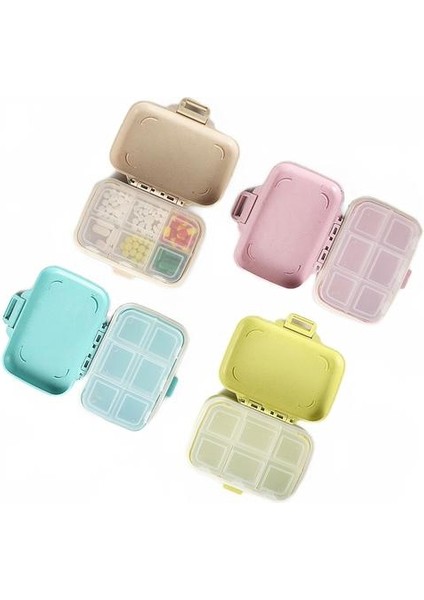 4pcs Taşınabilir Küçük Hap Kutusu, Mini Paketleme Hap Kutusu, Taşınabilir Küçük Mühürlü Hap Saklama Kutusu (Yurt Dışından)