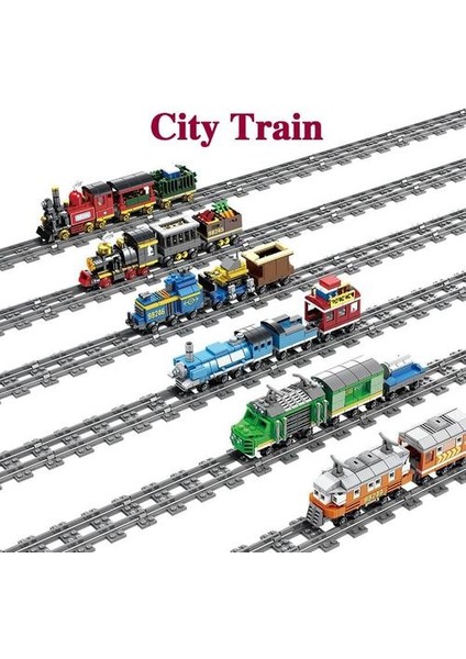 Demiryolu Tren Istasyonu Kargo Demiryolu Yolu Modelleri Şehir Yapı Tuğlaları Çocuk Dıy Koleksiyon Oyuncaklar Çocuklar Eğitim Doğum Günü Hediyesi | Istifleme Blokları (Yurt Dışından)
