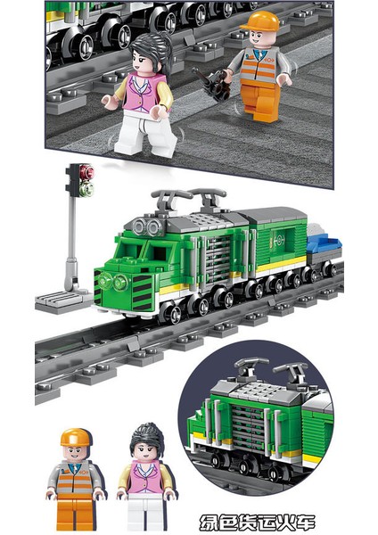 Demiryolu Tren Istasyonu Kargo Demiryolu Yolu Modelleri Şehir Yapı Tuğlaları Çocuk Dıy Koleksiyon Oyuncaklar Çocuklar Eğitim Doğum Günü Hediyesi | Istifleme Blokları (Yurt Dışından)