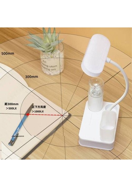 Çalışın Özel Göz Koruma Yurt Masası Başucu Lambası, Şarj ve Eklenti Çift Kullanımlı Öğrenci Okuma Lambası (Yurt Dışından)