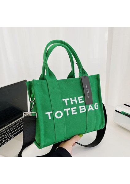 Düz Renkli Harfler Büyük Kapasiteli Crossbody Tuval Çantası, Basit Bayanlar Taşınabilir Banliyö Çanta (Yurt Dışından) fiyatları