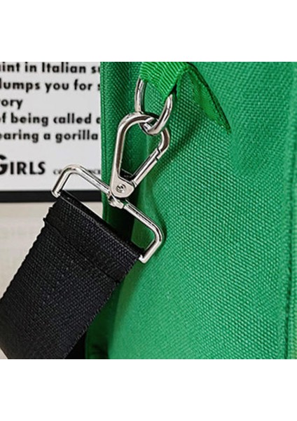 Düz Renkli Harfler Büyük Kapasiteli Crossbody Tuval Çantası, Basit Bayanlar Taşınabilir Banliyö Çanta (Yurt Dışından)