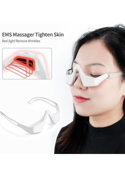 Ems Mikro Akım Kırmızı Işık Terapi Göz Masaj Maskesi (Beyaz) (Yurt Dışından) fiyatları