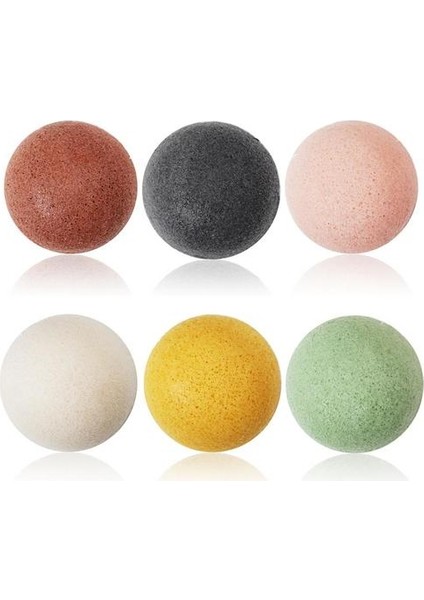 6 Adet / Takım Konjac Yüz Puf Yüz Temizleme Derin Yıkama Masaj Sünger Exfoliator Kozmetik Scrub Yıkama Flutter Cilt Bakım Araçları | Kozmetik Puf (Yurt Dışından)