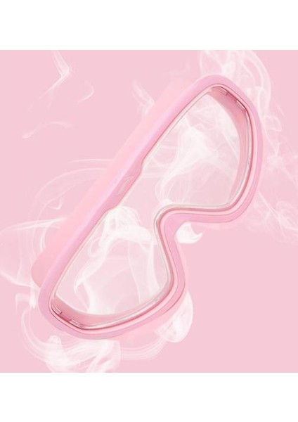 Yeni Çocuk Büyük Çerçeve Gözlük Su Geçirmez ve Sis Anti-Sis Hd Yüzme Gözlükleri (Pembe) (Yurt Dışından)