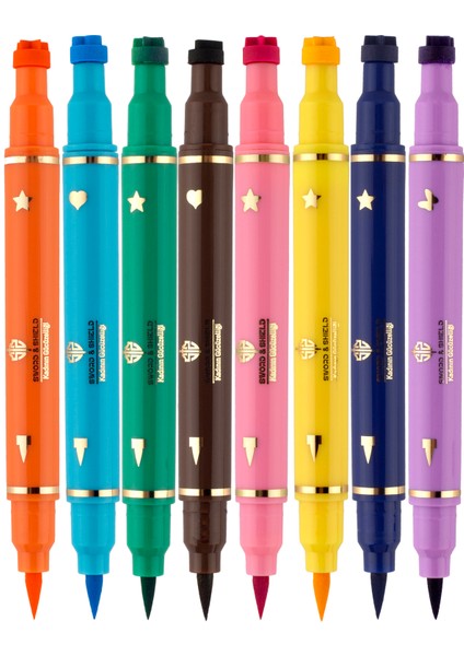 8 Renkli Çift Taraflı Neon Pen Eyeliner Seti modelleri