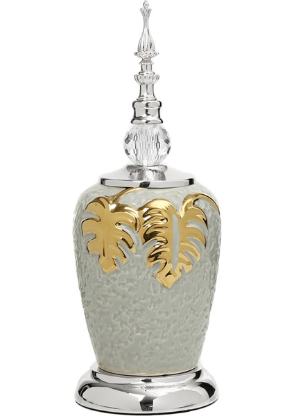 Yakut Serisi Silver Kapaklı Vazo AK.JE0177