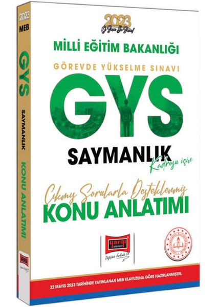 2023 MEB GYS Saymanlık Kadrosu Için Çıkmış Sorularla Desteklenmiş Konu Anlatımı