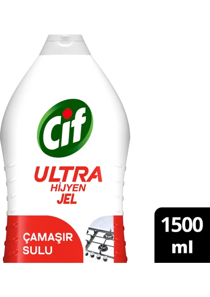 Ultra Hijyen Jel Yüzey Temizleyici Çamaşır Sulu Katkılı Leke Çıkarıcı Yağ Çözücü 1500 ml