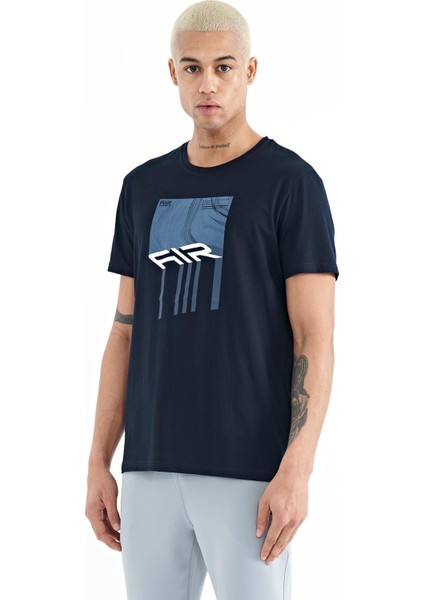 Louis Lacivert Standart Kalıp Erkek T-Shirt - 88202