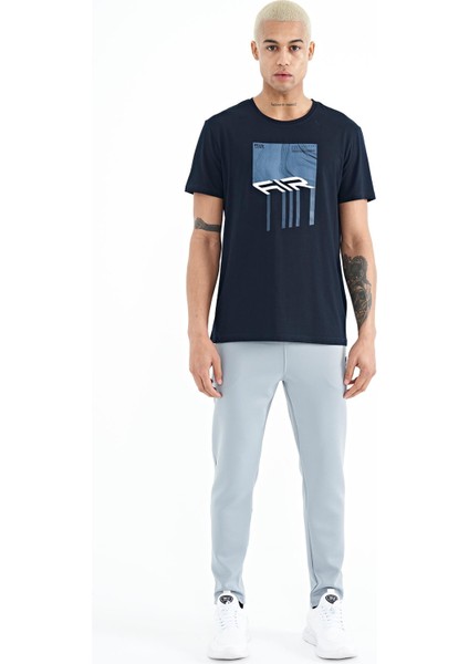 Louis Lacivert Standart Kalıp Erkek T-Shirt - 88202