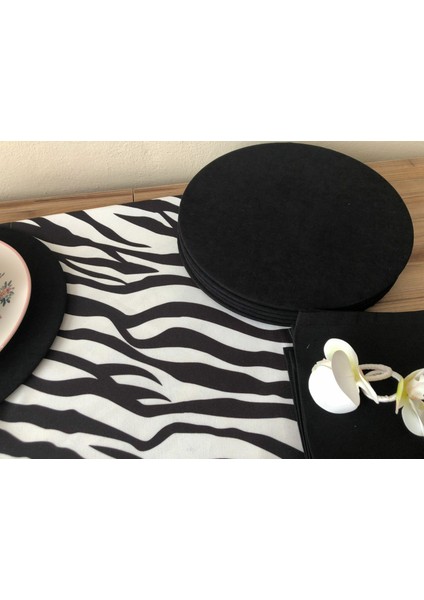 Sofra Sunum Seti Zebra Desenli