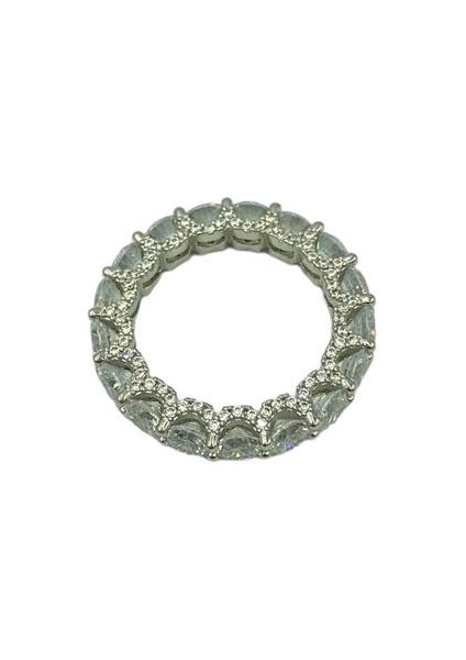 Kadın Gümüş Yuvarlak Taşlı Tamtur Yüzük indirimleri