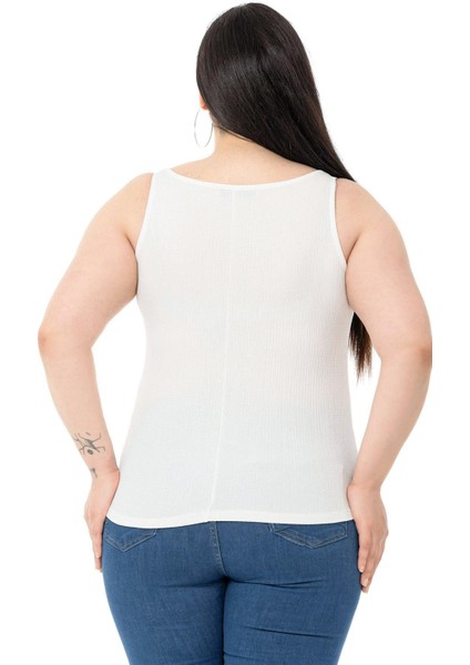 Büyük Beden Askılı Bürümcük Beyaz Body modelleri