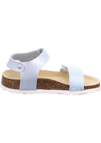 1-000123-8010 Açık Mavi Kız Çocuk Düz Sandalet modelleri