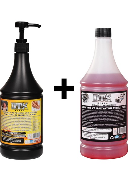 Ponza'lı (Talaşlı) El Temizleme Kremi ( Sabunu) 1 kg & Alkollü Intercooler Temizleme Sıvısı 500 ml