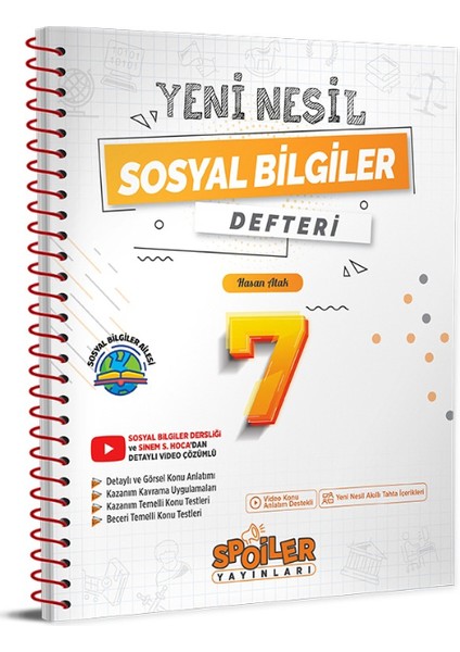 7. Sınıf Sosyal Bilgiler Yeni Nesil Akıllı Defter