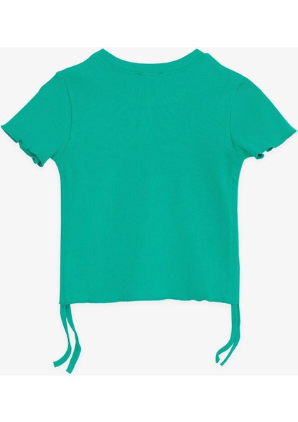 Kız Çocuk Tişört Yanları Büzgülü 8-14 Yaş, Yeşil fiyatları