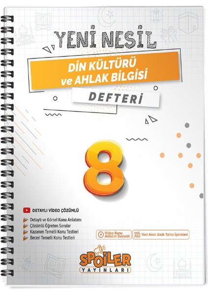 8. Sınıf LGS Din Kültürü Yeni Nesil Akıllı Defter