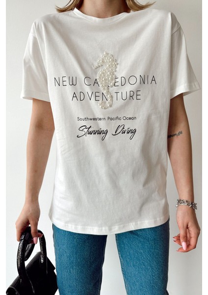 Inci Detay T-Shirt-Ekru fiyatları