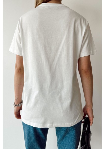 Inci Detay T-Shirt-Ekru modelleri