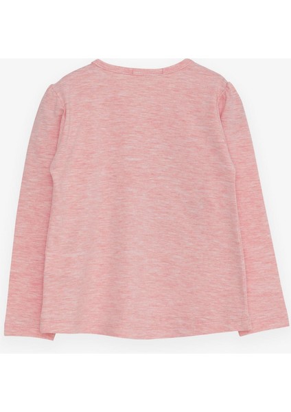 Kız Çocuk Uzun Kollu Tişört Havalı Kız Baskılı 1.5-5 Yaş, Somon Melanj fiyatları