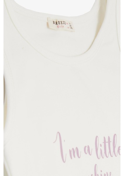 Kız Çocuk Crop Tişört Mutluluk Temalı 8-14 Yaş, Ekru modelleri