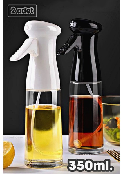 2li Büyük Cam Sprey Yağdanlık Airfryer Püskürtmeli Sprey Şişe Ayçiçek Zeytinyağı Sirkelik 350 Ml