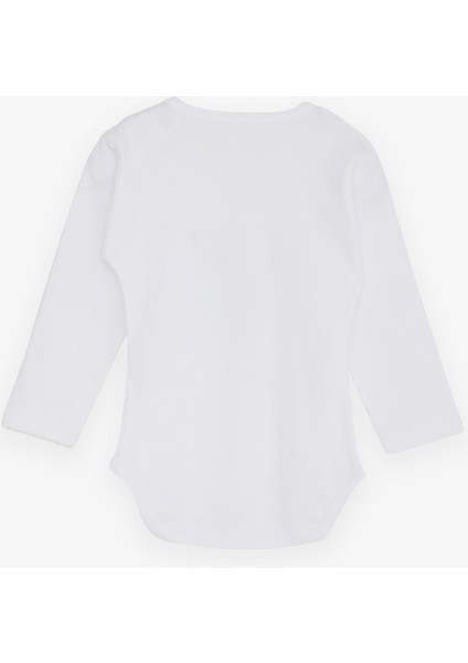 Erkek Bebek Çıtçıtlı Body Timsah Baskılı 9 Ay-3 Yaş, Beyaz fiyatları