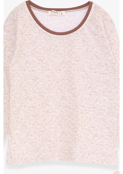 Kız Bebek Pijama Takımı Desenli 9 Ay-3 Yaş, Bej Melanj modelleri