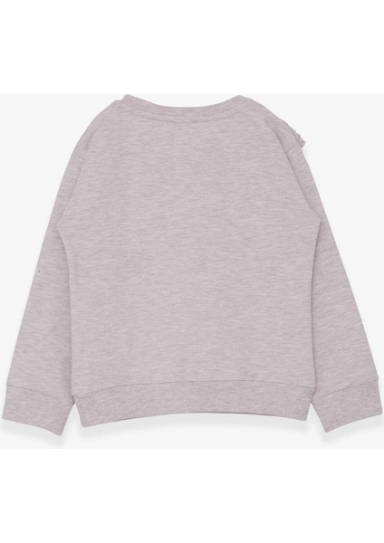 Kız Çocuk Sweatshirt Güpürlü 4-9 Yaş, Bej Melanj fiyatları