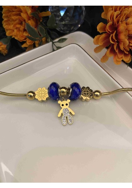 Aksesuarr Çarşısı Aksesuar Çarşısı Ayıcık Tasarımlı Gold Charm Bileklik fiyatları