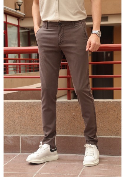 Yazlık Cep Nakış Detay Sülfür Erkek Pantolon