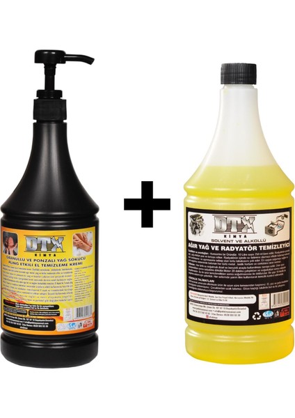 Ponza'lı (Talaşlı) El Temizleme Kremi ( Sabunu) 1 kg & Alkollü Intercooler Temizleme Sıvısı 1 Lt