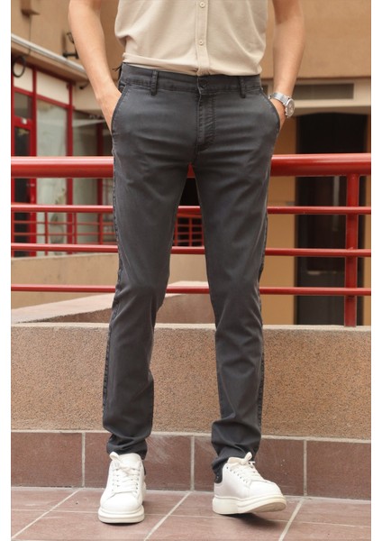 Yazlık Cep Nakış Detay Sülfür Erkek Pantolon