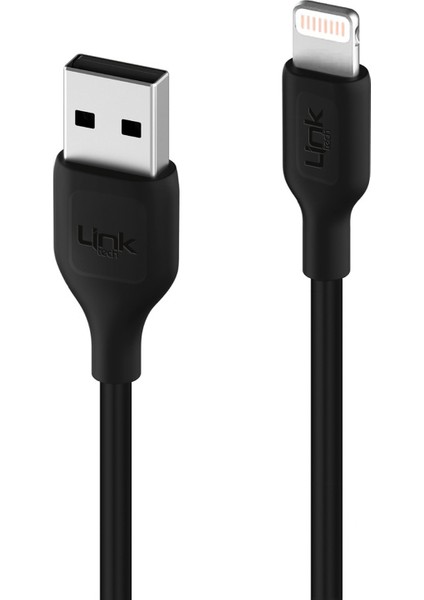 Linktech C482E 12W 2x USB + Lightning USB Kablo Araç Içi Şarj Aleti Set Siyah