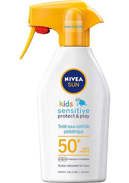 Nıvea Kids Protect&play Sensitive (Çocuklar Için Hassas Güneş Spreyi SPF50+) 300 ml