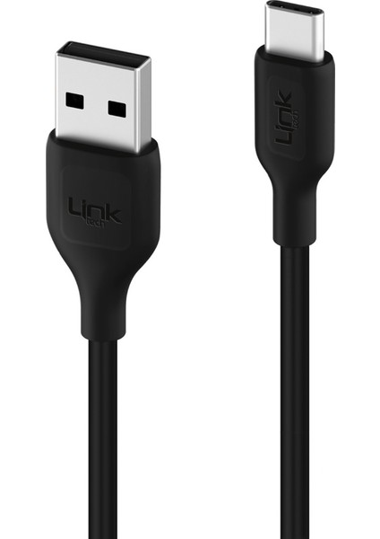 Linktech C483E 12W 2x USB + Type-C USB Kablo Araç Içi Şarj Aleti Set Siyah