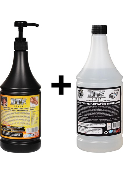 Ponza'lı (Talaşlı) El Temizleme Kremi ( Sabunu) 1 kg & Alkollü Intercooler Temizleme Sıvısı 500 ml
